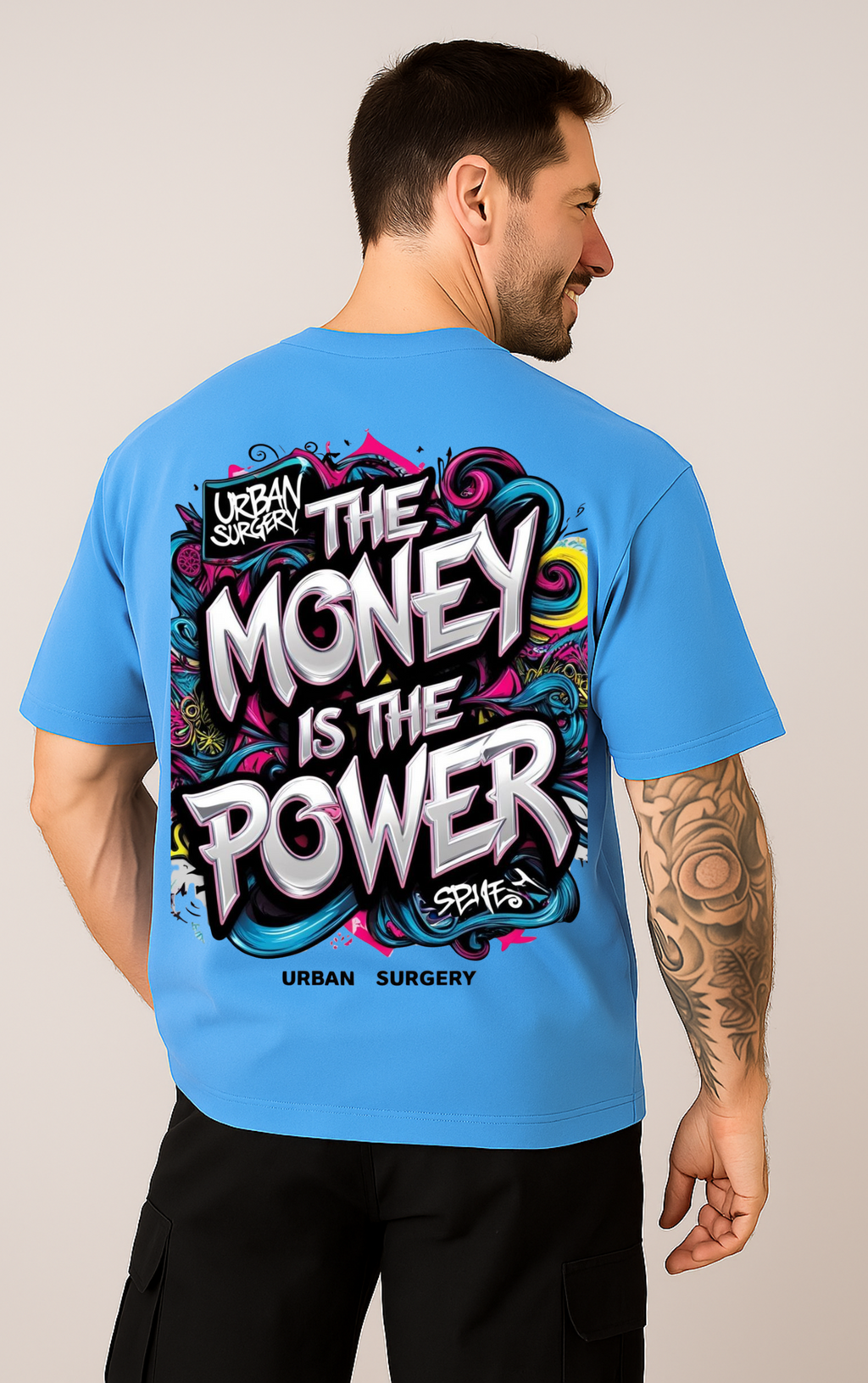 Royal Blue Oversized  Unisex Cotton T-shirt