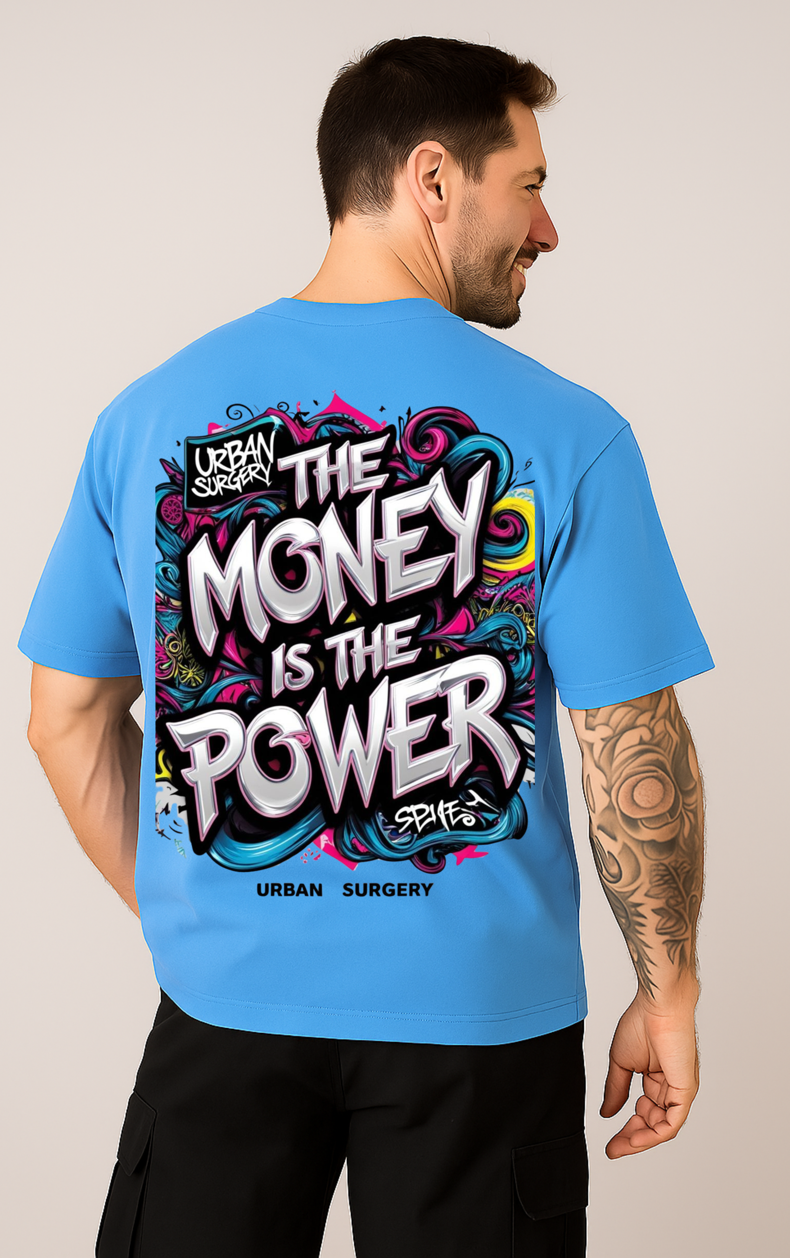 Royal Blue Oversized  Unisex Cotton T-shirt