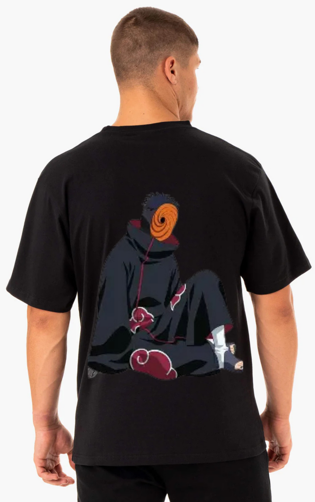 Uchiha Printed Oversized Cotton T-shirt