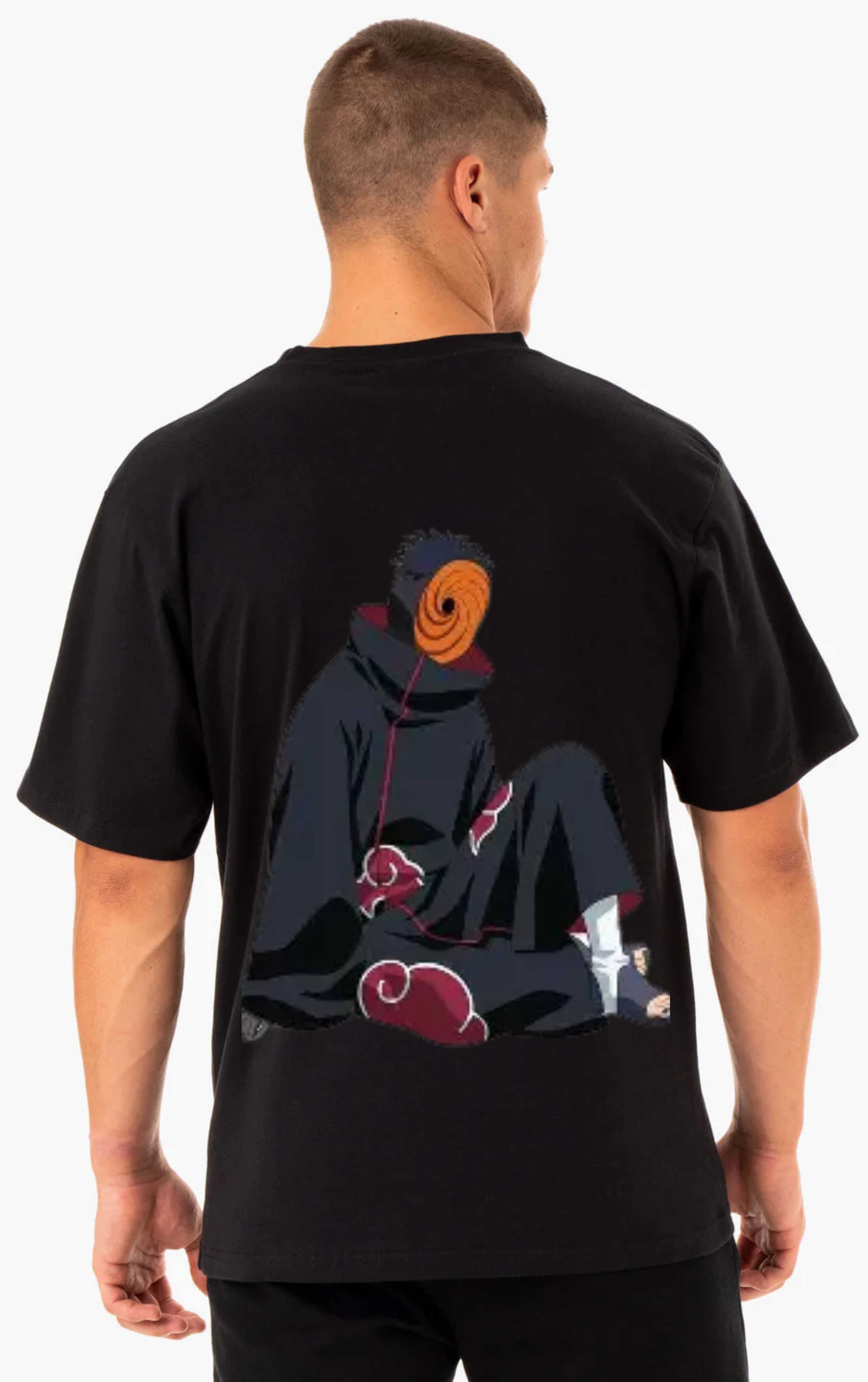 Uchiha Printed Oversized Cotton T-shirt