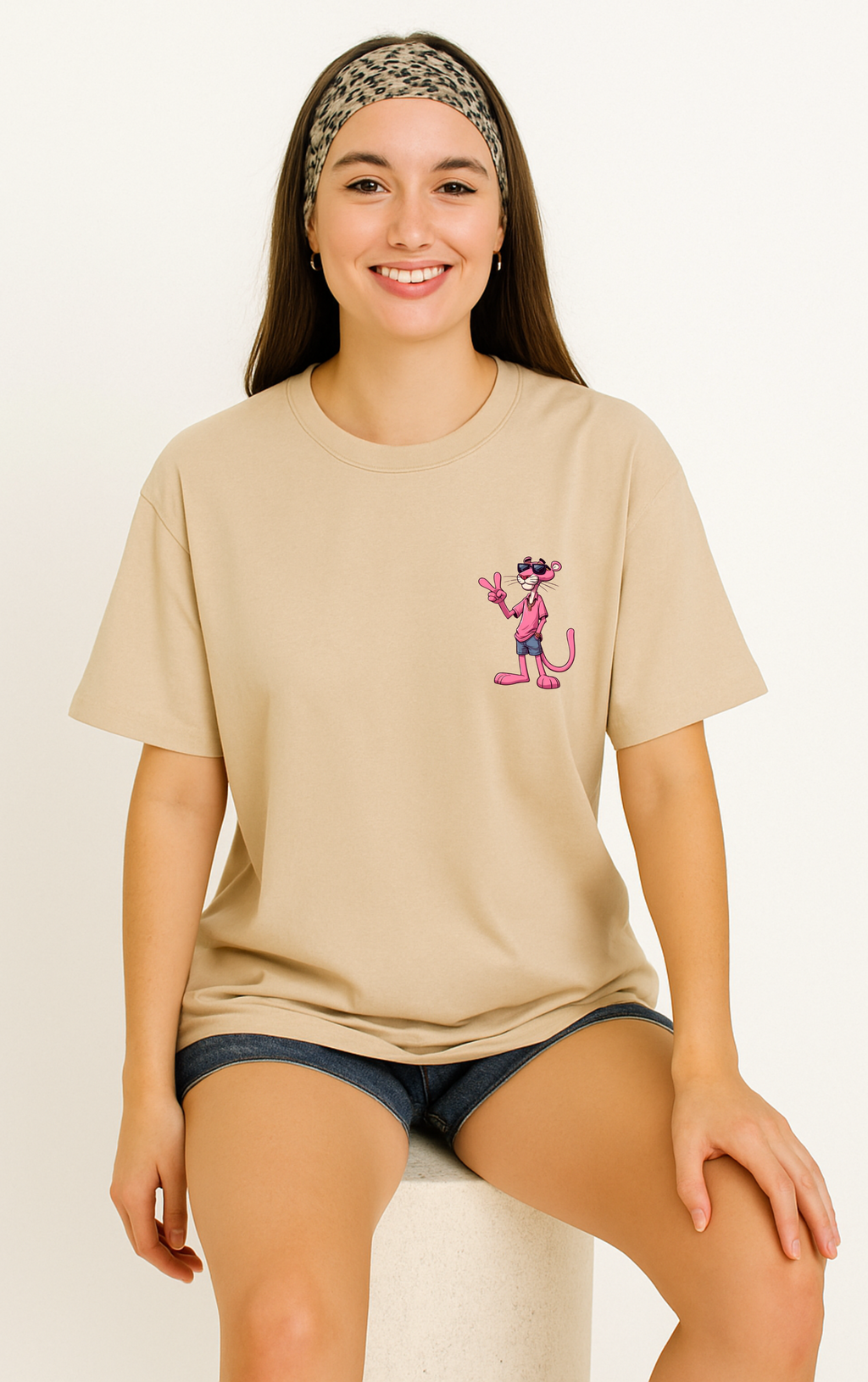 Pink Panther Woman's Oversized T-shirt