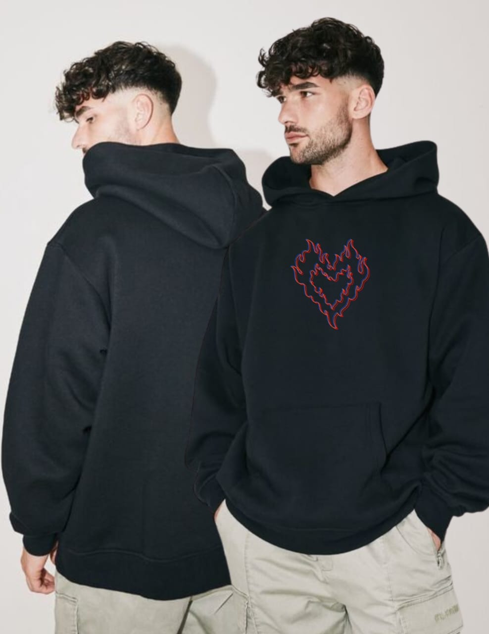 BLack Heart OverSize Hoodie