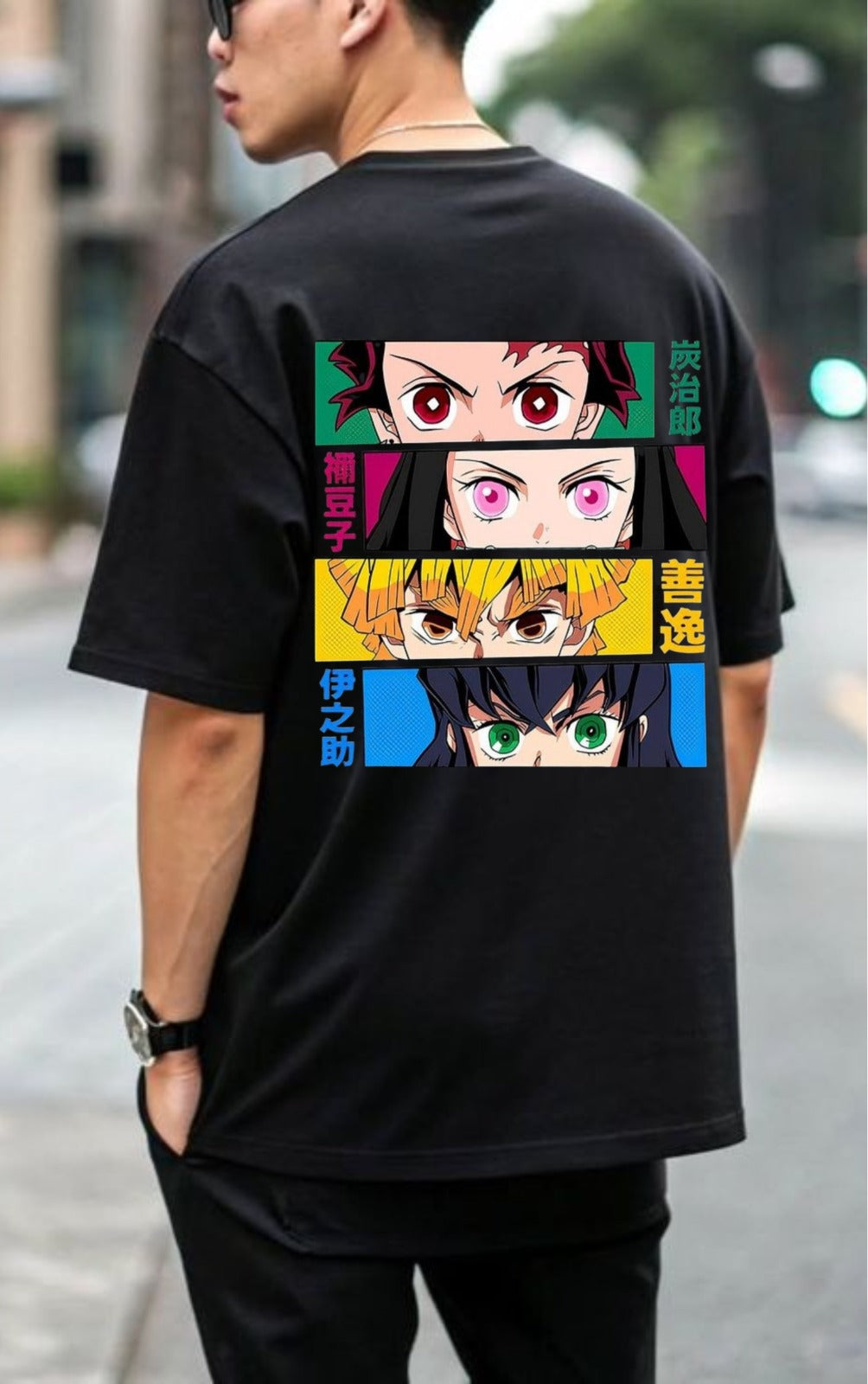Demon Slayer Printed Drop Shoulder T-shirt