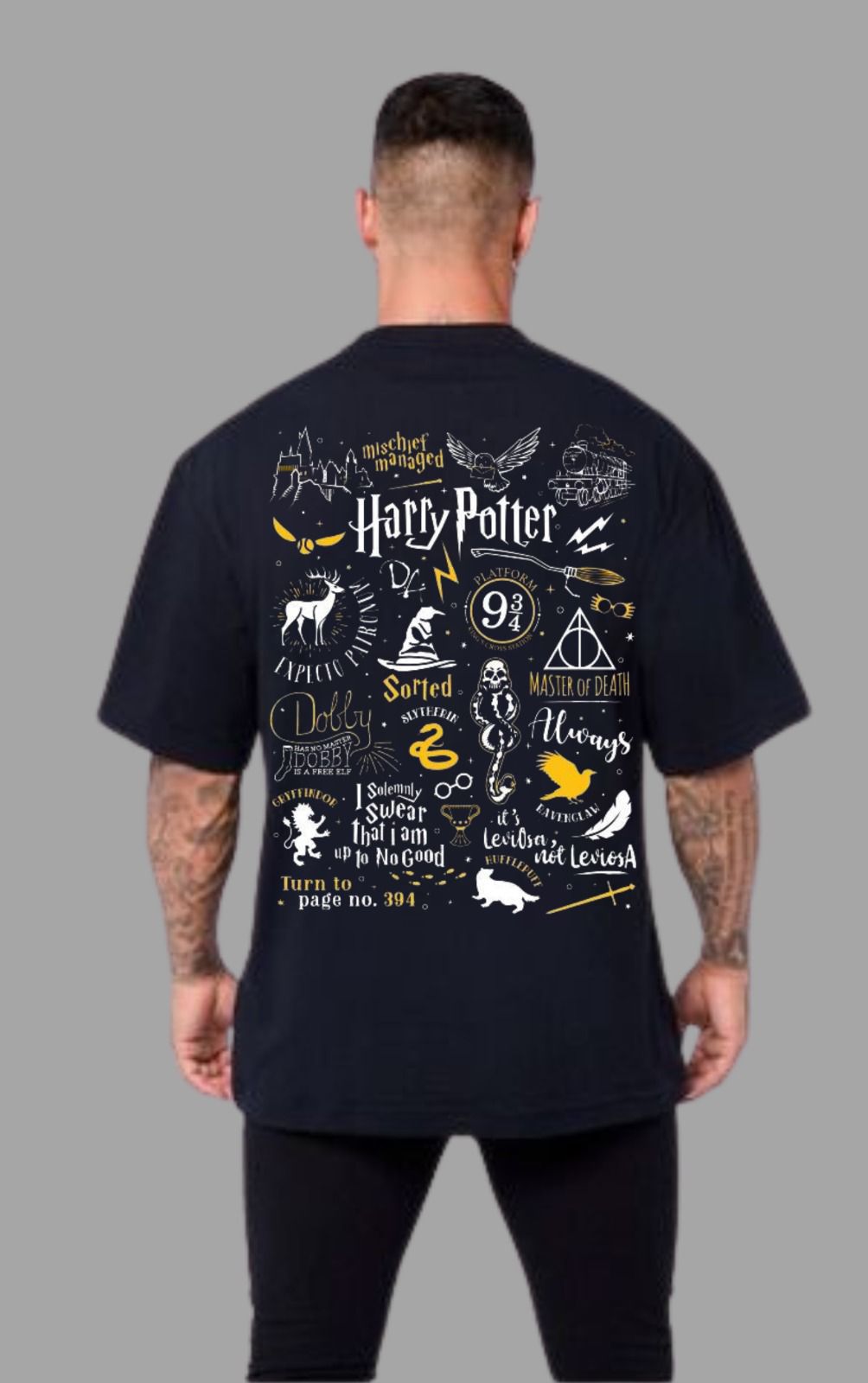 Harry Potter Oversized Printed T-shirt