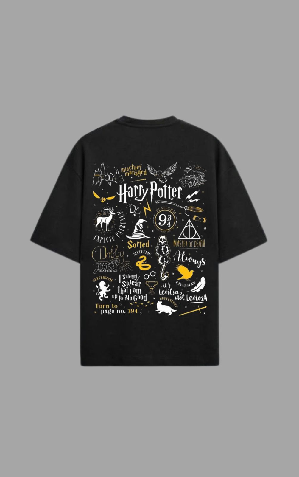 Harry Potter Oversized Printed T-shirt