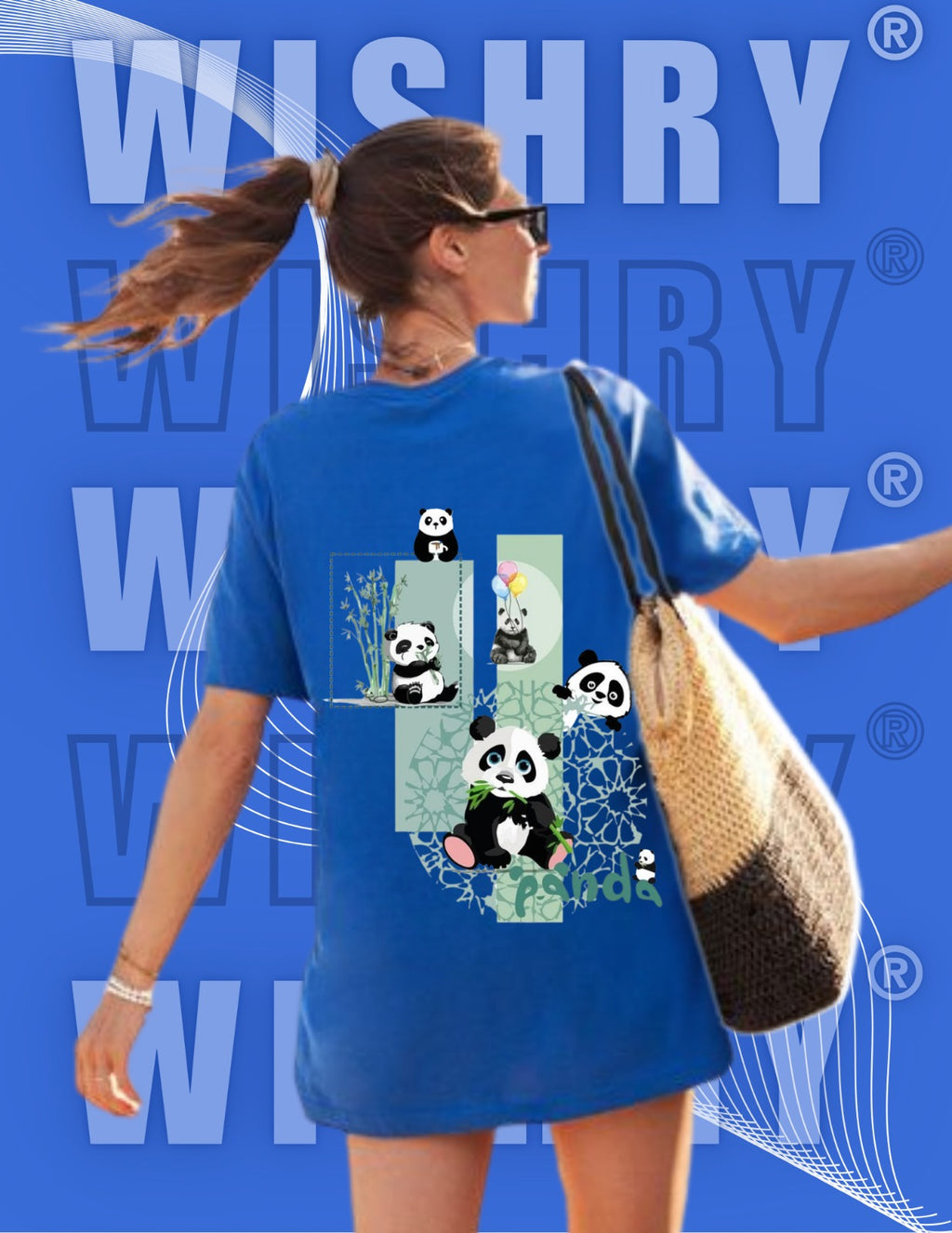 Blue Oversized  Unisex T-shirt