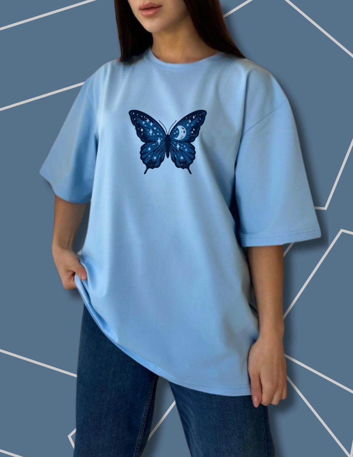 Flying Blue Sversized t Shirts