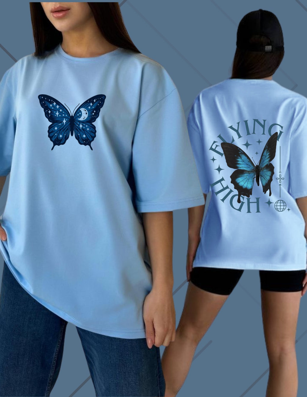 Flying Blue Sversized t Shirts